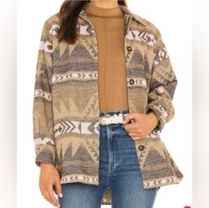 BB Dakota by Steve Madden Big Sky Printed Jacket in Nutmeg.